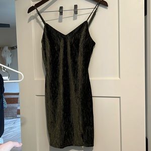 Sadie x Sage green velvet mini dress
